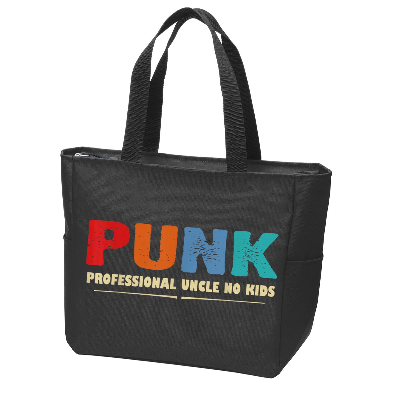 PUNK Professional Uncle No Kid Funny Uncle Zip Tote Bag