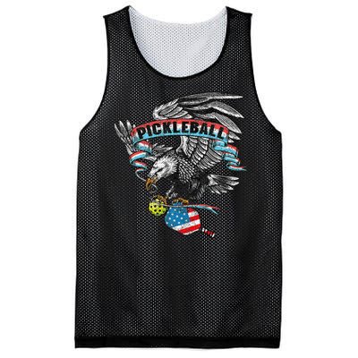 Pickleball Player Usa American Flag Eagle Vintage Graphic Mesh Reversible Basketball Jersey Tank