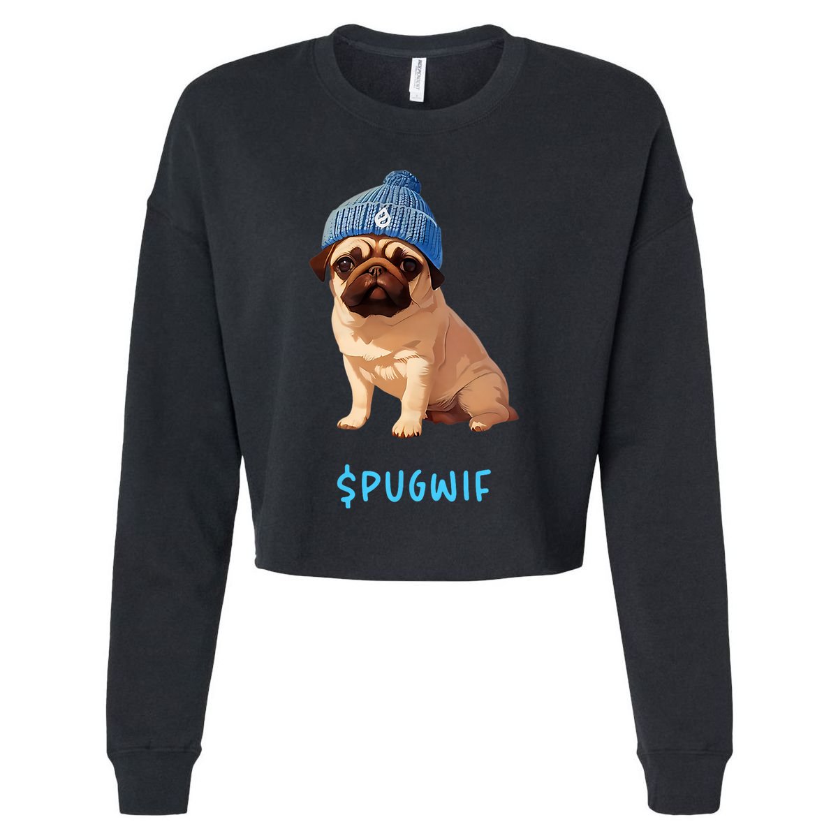 Pugwif Cropped Pullover Crew