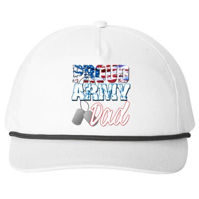 Proud Patriotic Usa Army Dad Usa Flag Military Fathers Day Cute Gift Snapback Five-Panel Rope Hat