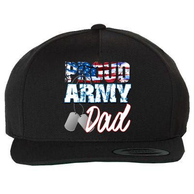 Proud Patriotic Usa Army Dad Usa Flag Military Fathers Day Cute Gift Wool Snapback Cap