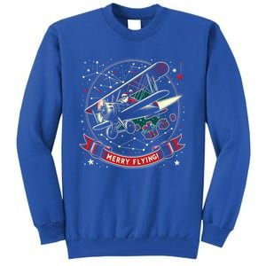 Plane Pilot Ugly Christmas Airplane Operator Aviator Gift Tall Sweatshirt