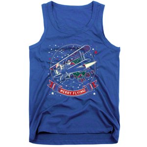 Plane Pilot Ugly Christmas Airplane Operator Aviator Gift Tank Top