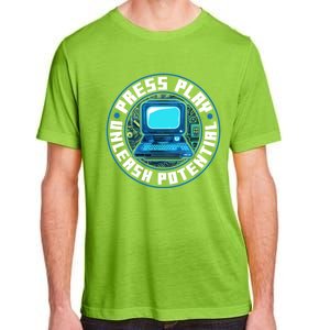 Press Play Unleash Potential Quote Computer Gaming Lovers Cool Gift Adult ChromaSoft Performance T-Shirt