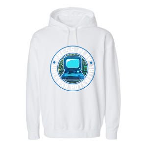 Press Play Unleash Potential Quote Computer Gaming Lovers Cool Gift Garment-Dyed Fleece Hoodie