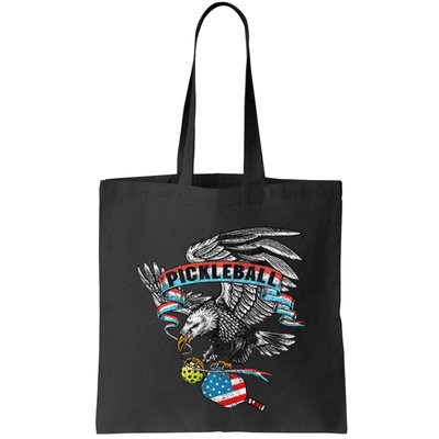 Pickleball Player Usa American Flag Eagle Vintage Graphic Bag