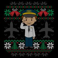 Plane Pilot Ugly Christmas Sweater Airplane Operator Aviator Gift Backpack
