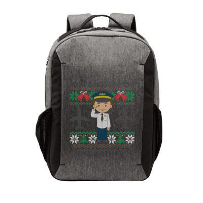 Plane Pilot Ugly Christmas Sweater Airplane Operator Aviator Gift Vector Backpack