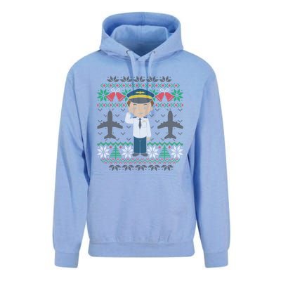 Plane Pilot Ugly Christmas Sweater Airplane Operator Aviator Gift Unisex Surf Hoodie