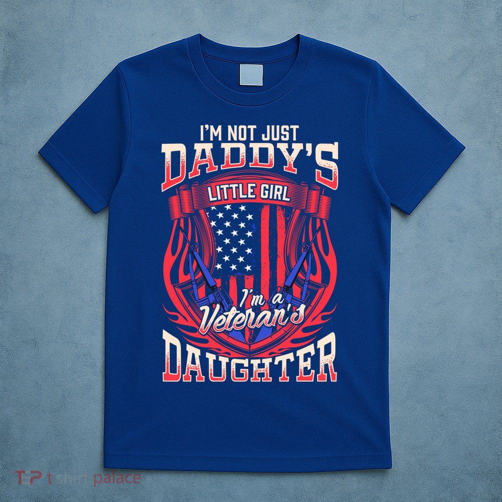 (Printed ) Proud Us Military Veterans Daughter Quote Gift T-Shirt