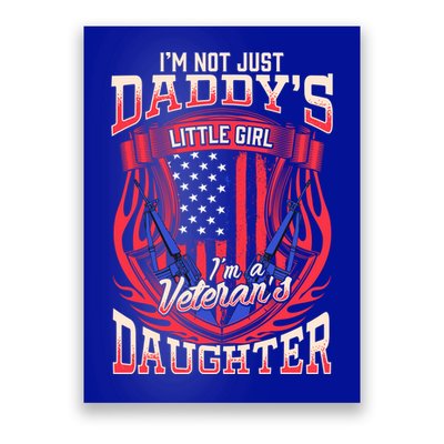 (Printed ) Proud Us Military Veterans Daughter Quote Gift Poster