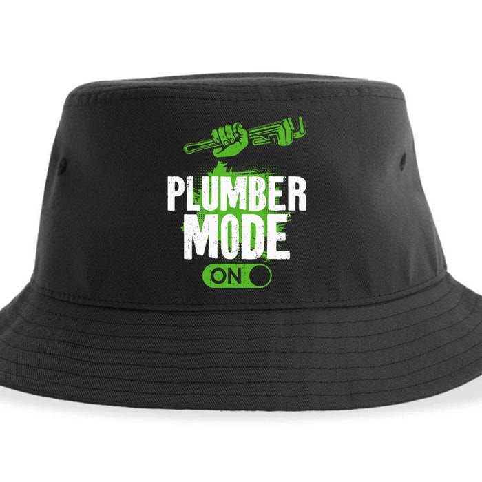 Plumbing Plumber Vintage Plumber Mode On Sustainable Bucket Hat