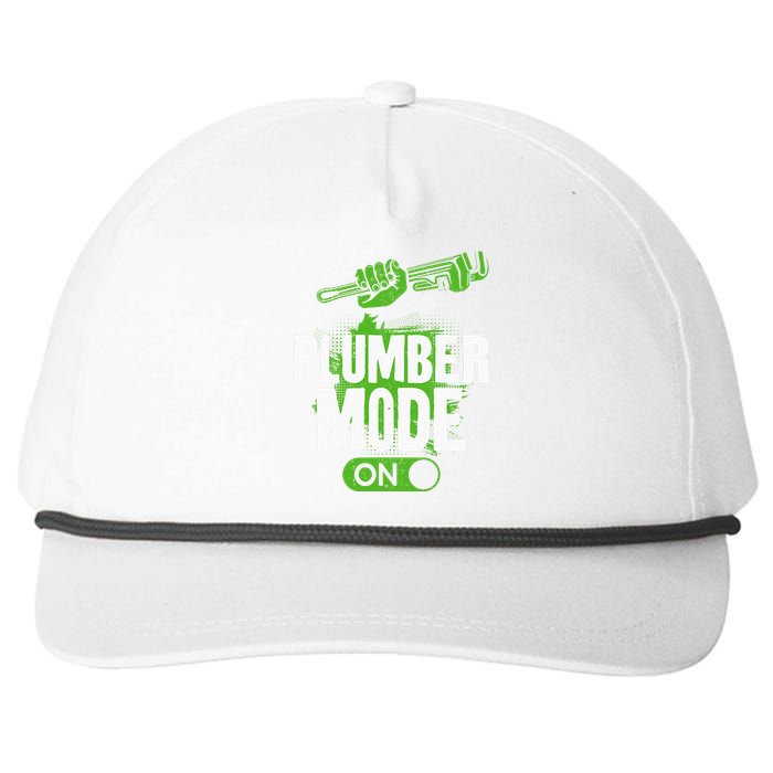 Plumbing Plumber Vintage Plumber Mode On Snapback Five-Panel Rope Hat