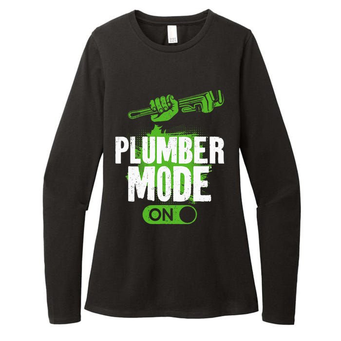 Plumbing Plumber Vintage Plumber Mode On Womens CVC Long Sleeve Shirt