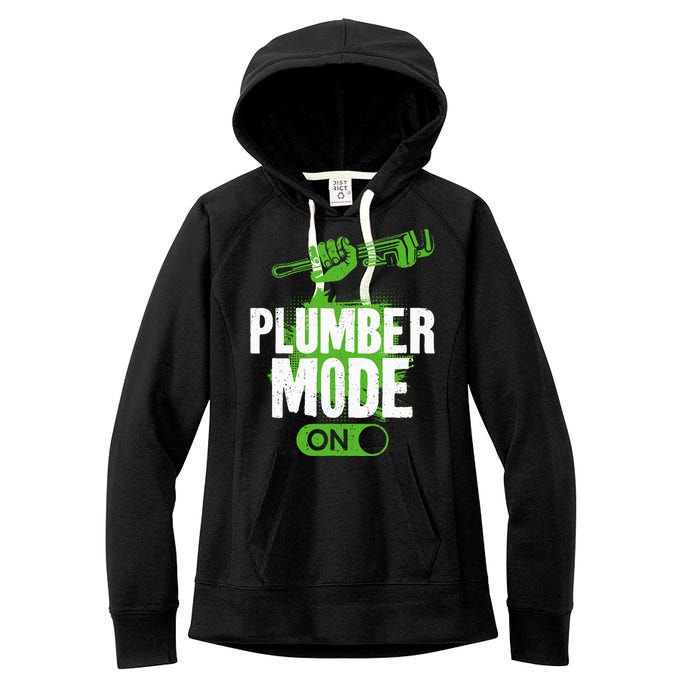 Plumbing Plumber Vintage Plumber Mode On Women's Fleece Hoodie