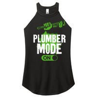 Plumbing Plumber Vintage Plumber Mode On Women's Perfect Tri Rocker Tank