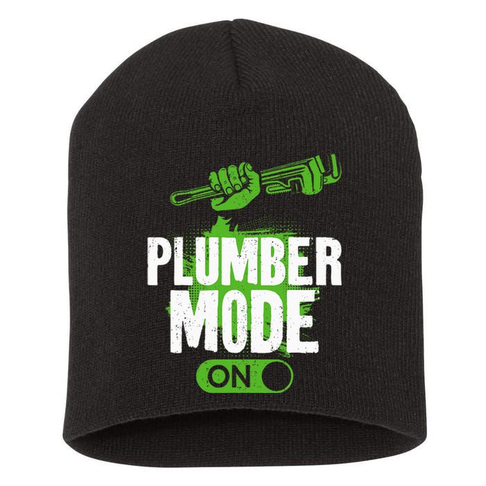 Plumbing Plumber Vintage Plumber Mode On Short Acrylic Beanie