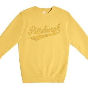 Pittsburgh Pennsylvania Varsity Script Sports Jersey Style Premium Crewneck Sweatshirt