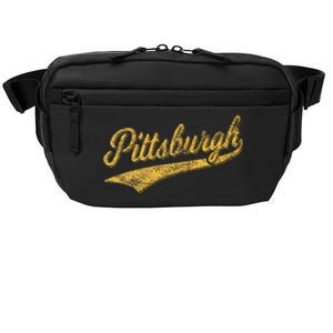 Pittsburgh Pennsylvania Varsity Script Sports Jersey Style Crossbody Pack