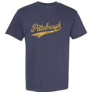 Pittsburgh Pennsylvania Varsity Script Sports Jersey Style Garment-Dyed Heavyweight T-Shirt