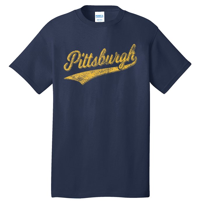 Pittsburgh Pennsylvania Varsity Script Sports Jersey Style Tall T-Shirt