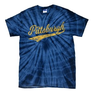 Pittsburgh Pennsylvania Varsity Script Sports Jersey Style Tie-Dye T-Shirt