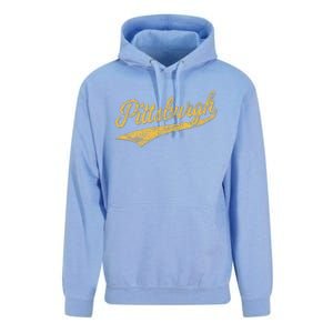 Pittsburgh Pennsylvania Varsity Script Sports Jersey Style Unisex Surf Hoodie