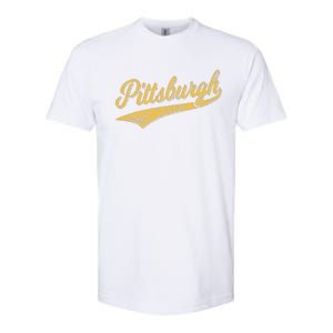 Pittsburgh Pennsylvania Varsity Script Sports Jersey Style Softstyle CVC T-Shirt