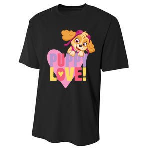 Paw Patrol Valentine's Day Puppy Love With Skye Performance Sprint T-Shirt