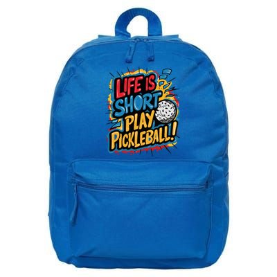 Pickleball Passion Vibrant Game Artwear Cute Gift 16 in Basic Backpack