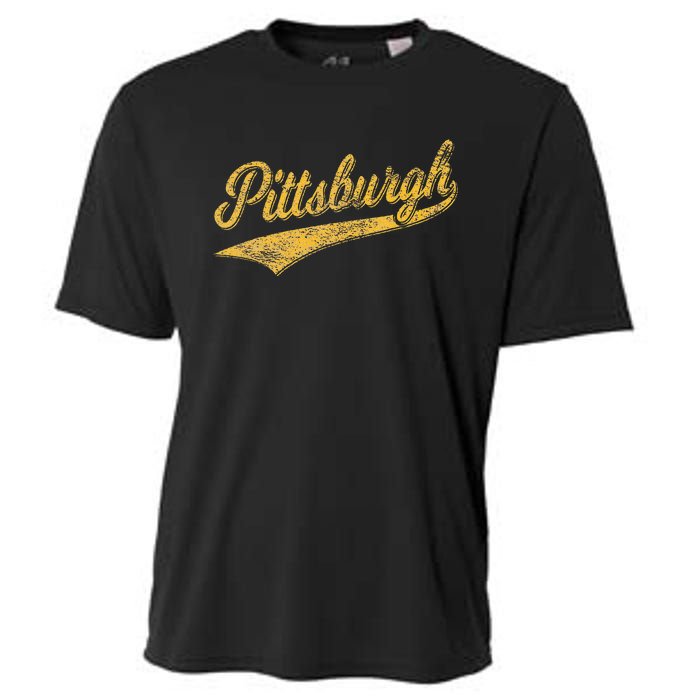 Pittsburgh Pennsylvania Varsity Script Sports Jersey Style Cooling Performance Crew T-Shirt