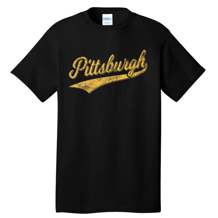 Pittsburgh Pennsylvania Varsity Script Sports Jersey Style Tall T-Shirt