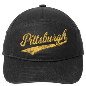 Pittsburgh Pennsylvania Varsity Script Sports Jersey Style 7-Panel Snapback Hat