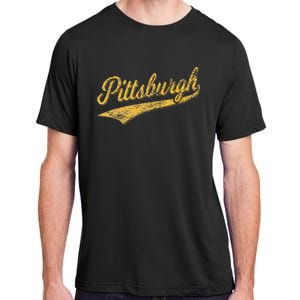 Pittsburgh Pennsylvania Varsity Script Sports Jersey Style Adult ChromaSoft Performance T-Shirt