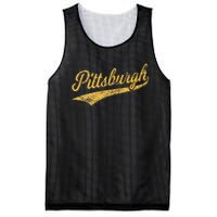 Pittsburgh Pennsylvania Varsity Script Sports Jersey Style Mesh Reversible Basketball Jersey Tank