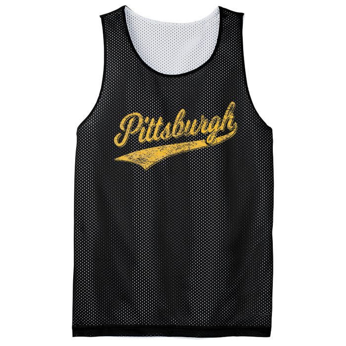 Pittsburgh Pennsylvania Varsity Script Sports Jersey Style Mesh Reversible Basketball Jersey Tank