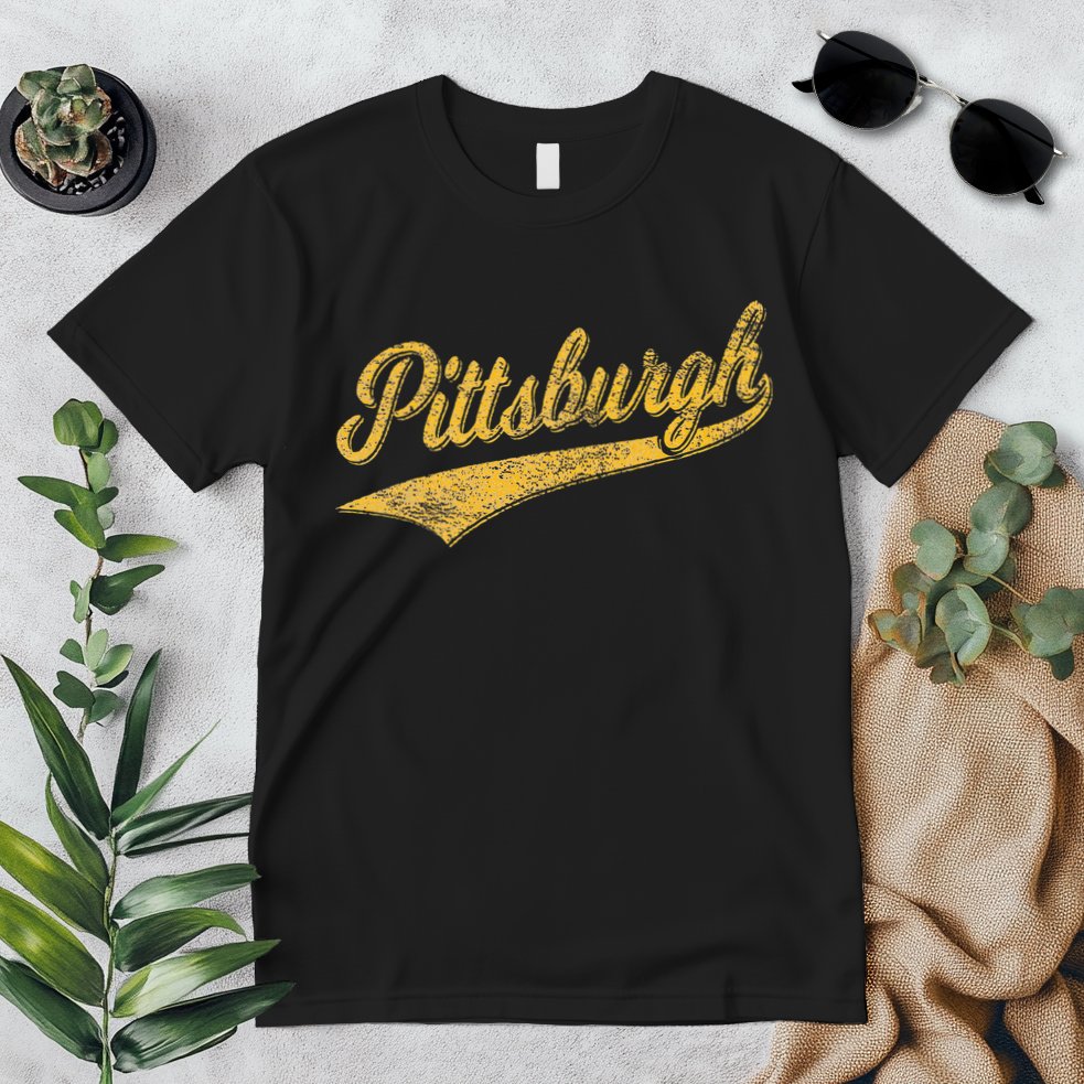 Pittsburgh Pennsylvania Varsity Script Sports Jersey Style Premium T-Shirt