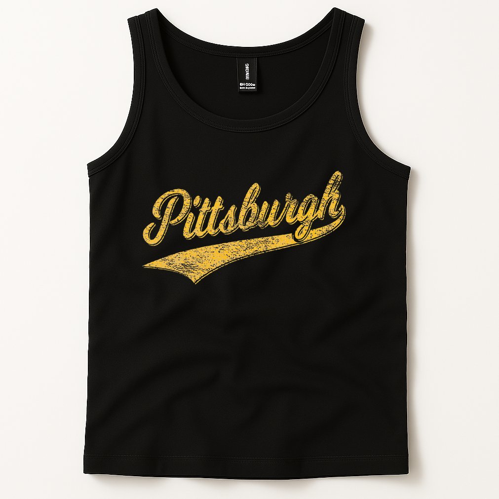 Pittsburgh Pennsylvania Varsity Script Sports Jersey Style Tank Top