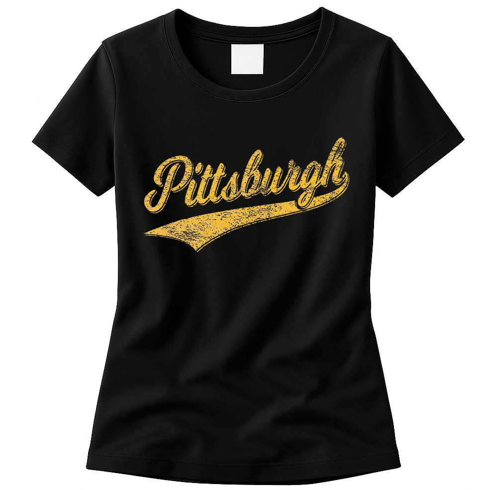 Pittsburgh Pennsylvania Varsity Script Sports Jersey Style Womens T-Shirt