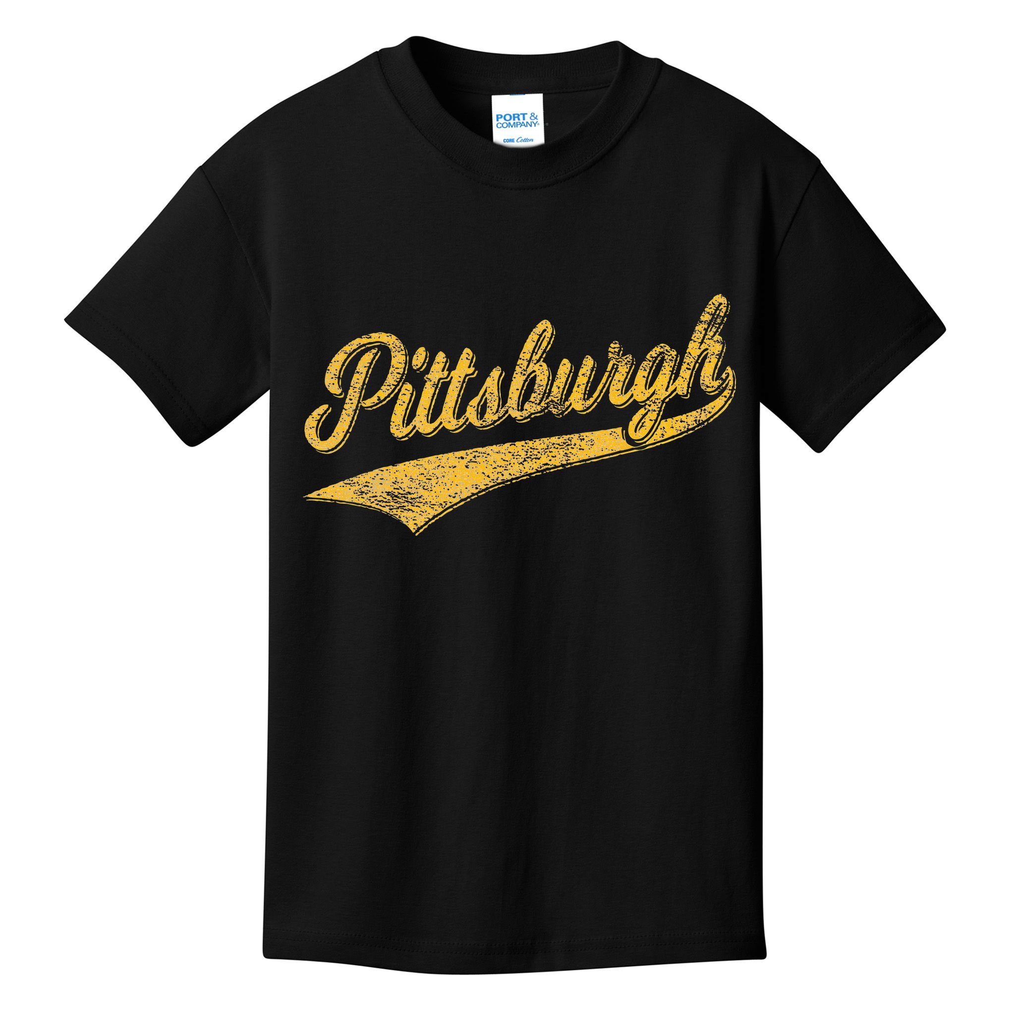Pittsburgh Pennsylvania Varsity Script Sports Jersey Style Kids T-Shirt
