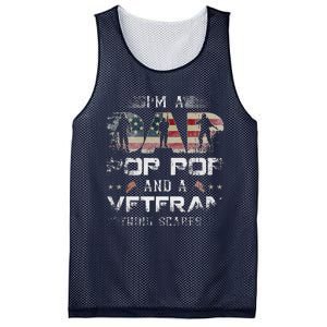 Pop Pop Veteran Fathers Day Gift From Daughter Wife For Dad Mesh Reversible Basketball Jersey Tank