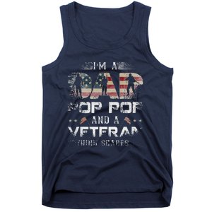 Pop Pop Veteran Fathers Day Gift From Daughter Wife For Dad Tank Top