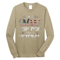 Pop Pop Veteran Fathers Day Gift From Daughter Wife For Dad Long Sleeve Shirt