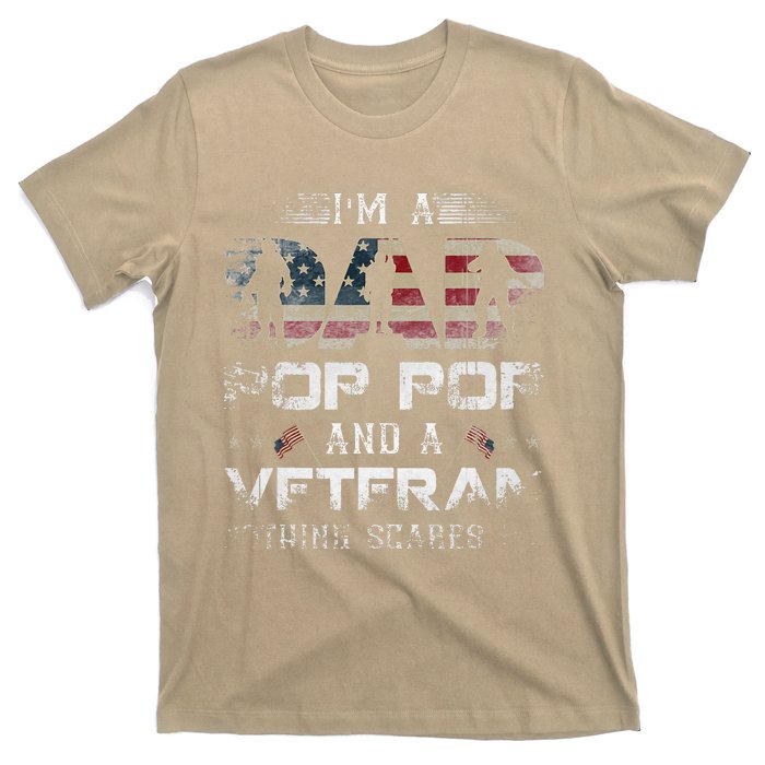 Pop Pop Veteran Fathers Day Gift From Daughter Wife For Dad T-Shirt