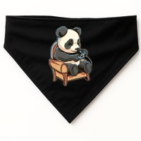 Panda Playing Videogames USA-Made Doggie Bandana