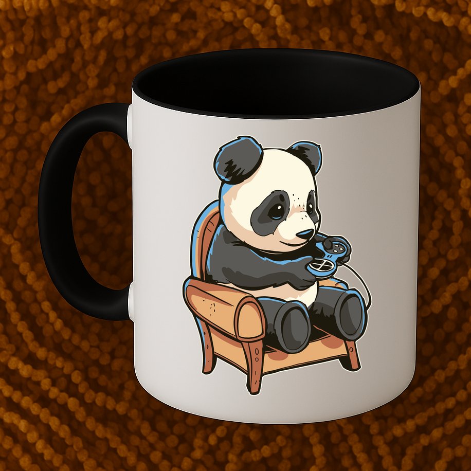 Panda Playing Videogames Mug