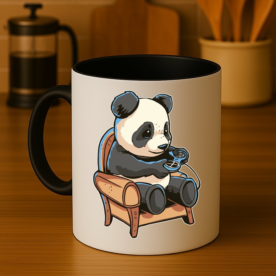 Panda Playing Videogames Mug