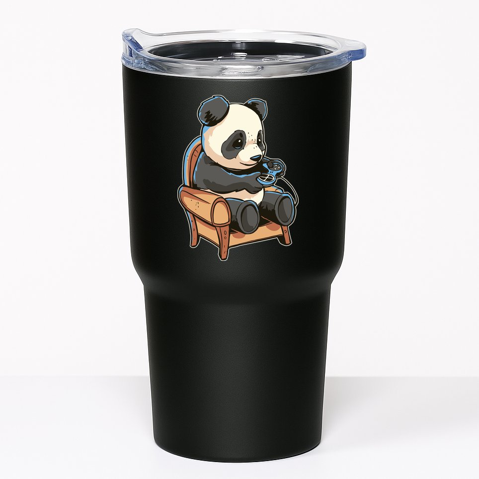 Panda Playing Videogames Tumbler