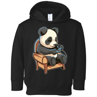 Panda Playing Videogames Toddler Hoodie