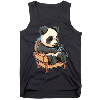 Panda Playing Videogames Tank Top